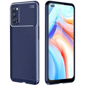 Oppo Reno 4 Kılıf Negro Karbon Desen Silikon