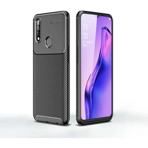 Oppo A31 Kılıf Negro Karbon Desen Silikon + Ekran Koruyucu