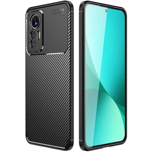 Xiaomi 12 Lite Kılıf Negro Karbon Desen Silikon + Ekran Koruyucu