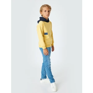 Kot Pantolon Ayarlanabilir Lastikli Pamuklu - Slim Jean