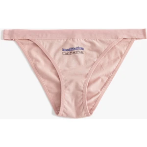 Brazilian Külot Slogan Baskılı Pamuklu Yanları Ipli