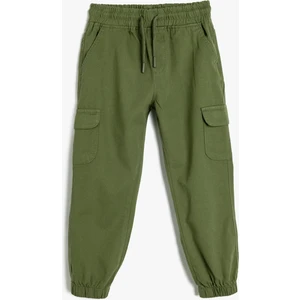 Kargo Jogger Pantolon Cepli Beli Bağlamalı Pamuklu