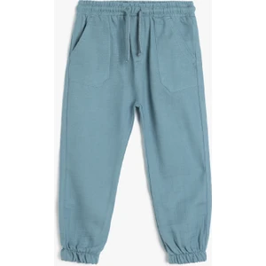 Jogger Pantolon Beli Bağlamalı Lastikli Cepli