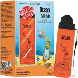 Ocean Portakal Aromalı Balık Yağı 150 ml Matara Hediyeli