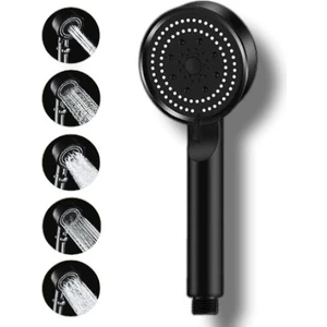Turbo Fan 5 Fonksiyonlu Su Tasarruflu Duş Başlığı Turbo El Duşu Siyah