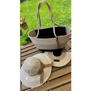 Double Knot Design Bailey 3lü Takım Plaj Çantası , El Çantası Clutch, Şapka, Totebag,çanta, Yazlık, Hediyelik
