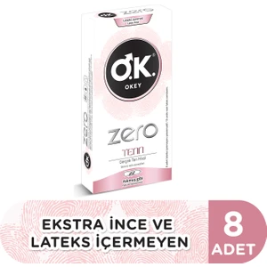 Zero Tenn Ekstra İnce ve Lateks İçermeyen 8'li Prezervatif