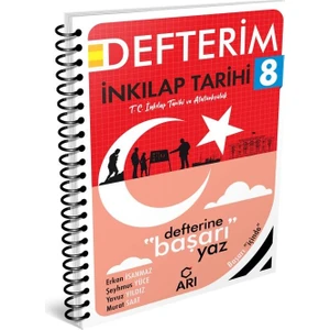 Arı Yayıncılık 8. Sınıf T.C. İnkılap Tarihi ve Atatürkçülük Sosyalimo Defterim