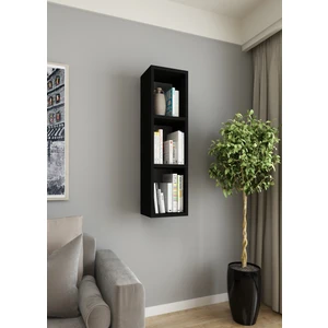 Dekormer Design Kitaplık Tek Duvar Rafı 90 cm Siyah