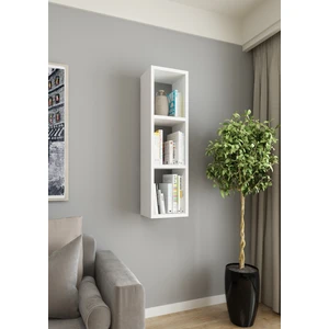 Dekormer Design Kitaplık Tek Duvar Rafı 90 cm Beyaz