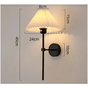 Modern Tasarım Kablosuz Tak Pilli Aplik Çalıştır Krem Abajur Umbrella Aplik 1 Adet