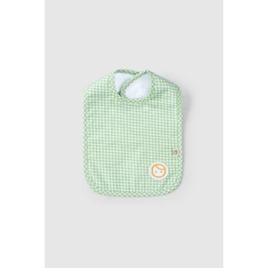 Little Gusto Sıvı Geçirmez  Pamuk Mama Önlüğü Piknik Yeşil