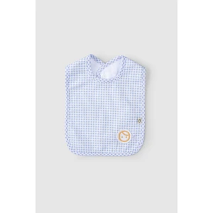 Little Gusto Sıvı Geçirmez  Pamuk Mama Önlüğü Piknik Mavi