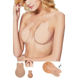 Adm Store 2 Çift 4 Adet Dikleştirici Göğüs Ucu Kapatıcı Yapışkanlı Askısız Sutyen Ten Rengi Göğüs  Dikleştirici Silikon
