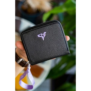 Santa El Saplı Fermuarlı Bozuk Para Gözlü Kadın Cüzdanı Lila