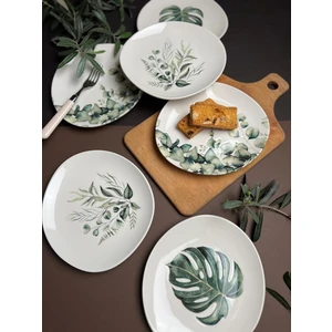 Tabak Evi Porselen Hoja Verde Pebble Pasta Takımı 19X21CM 6 Parça