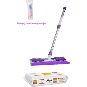 Arap Sabunu Katkılı Mopa Uyumlu Temizlik Havlusu ve Mop Seti + Hediye Makyaj Temizleme Pamuğu