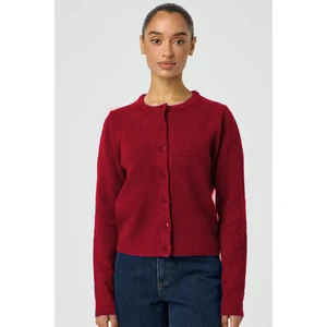 Bordo Düğmeli Triko Hırka MG2151