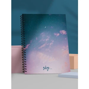 Spiralli Okul Defteri 80 Yaprak - A5 Boy (Klasik Çizgili - Sky)