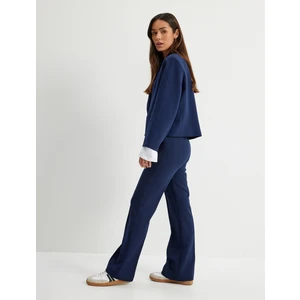 Nervürlü Düz Paça Pantolon Regular Fit