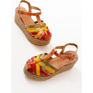 Multi Ortopedik Deri Dolgu Kadın Sandalet