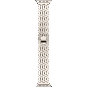 Apple Watch Seri SE/11/10/9/8/7/6/5/4/3 ile Uyumlu 46MM-45MM-44MM Bal Peteği Çelik Kordon Yıldız Işığı