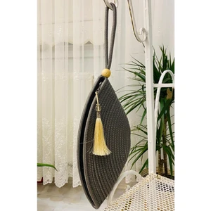 My Doğa Store Mini Gala' Mini  Clutch Çanta jüt Dekoratif Kadın Çantası, Bohem Tarzı Çanta