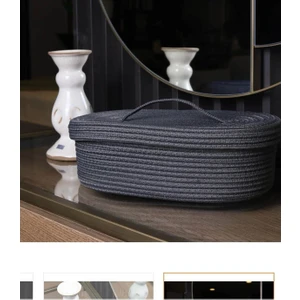 My Doğa Store Jüt Hasır Sepet Oval Kapaklı Organizer