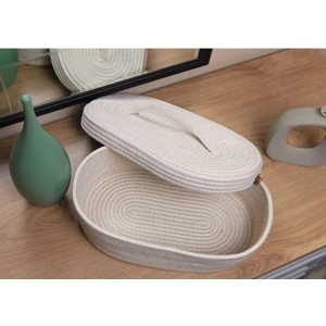 My Doğa Store Jüt Hasır Sepet Oval Kapaklı Organizer