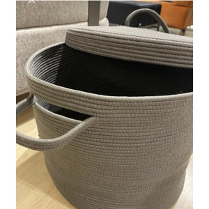 My Doğa Store Jüt Hasır Sepet Düzenleyici Oyuncak Çamaşır Sepeti Kapaklı