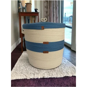 My Doğa Store Jüt Hasır Sepet Düzenleyici Oyuncak Çamaşır Sepeti Kapaklı