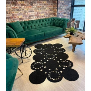 My Doğa Store Hasır Jüt Halı El Örgüsü Halı Kilim Yıkanabilir Çift Taraflı