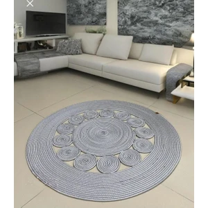 Hasır Jüt Halı El Örgüsü Halı Kilim Yıkanabilir Çift Taraflı Yuvarlak
