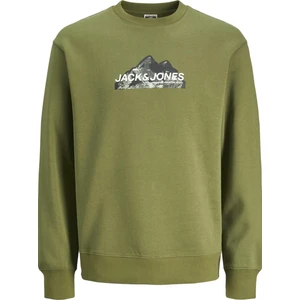 Jack & Jones Jcomountaın Logo Sweat Crew Neck YEŞİL12262094