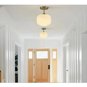 Demet Habek My Lights Mylights Modern Opal    Plofonyer Tavanavize 20cm Bronz Askılı Spor Tekli Avize Oda Mutfak Salon Korıdor 20 Cm    Tek