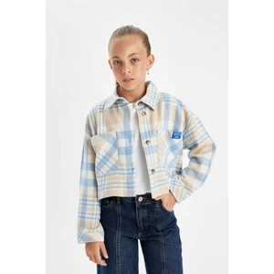 Kız Çocuk Kareli Crop Uzun Kollu Gömlek D2659A824AU