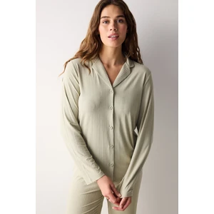 Lucy Açık Yeşil Gömlek Pantolon Pijama Takımı