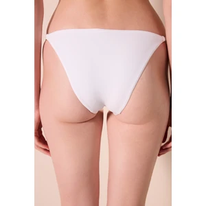 Flower Side Beyaz Bikini Altı