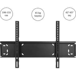 Tüm Markalarla Uyumlu 42 50 55 65 Inç LCD Plazma Televizyon Duvar Asma Aparatı 106-155 cm