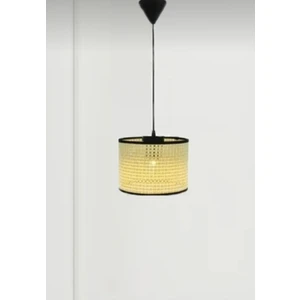 Modern Rattan Boheme Tasarım Salon Mutfak Oturma Odası Avize  Hazeran Tekli Avize Hasır 15 Cm