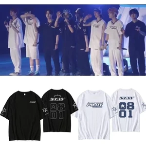 RBG Store Stray Kids 5-Star Pilot Baskılı Konser T-Shirt L - Beyaz