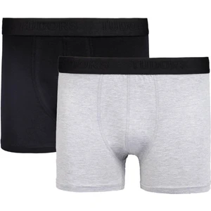 Erkek 2'li Pamuk Likralı Esnek Kumaş Boxer