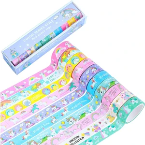 15MM x 2m Unicorn Desenli Bant Seti 10 Adet