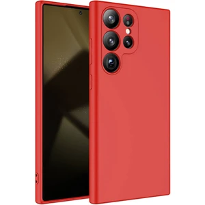 Samsung Galaxy S24 Ultra Kılıf Lansman Içi Kadife Silikon + Ekran Koruycu