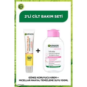 Güneş Koruyucu Krem + Micellar Makyaj Temizleme Suyu 100ML