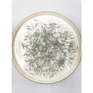 Egem Aksesuar Küpe Kancası Gümüş Renk Küpe Klipsi 18X20 mm 100 Adet (50 Çift)