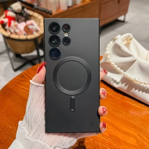 For Samsung Galaxy Note 20 Manyetik Emiş Metalik Boya Cep Telefonu Kılıfları (Yurt Dışından)