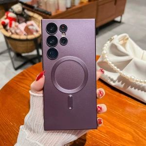 For Samsung Galaxy S20 Ultra Manyetik Emiş Metalik Boya Cep Telefonu Kılıfları (Yurt Dışından)