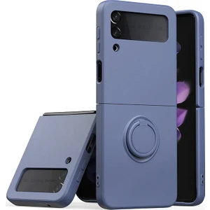 For Samsung Galaxy Z Flip 4 Cilt Hissi Yüzük Cep Telefonu Kılıfları (Yurt Dışından)