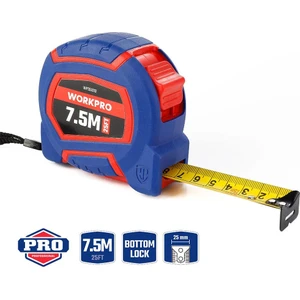 WP261010 7,5 m x 25 mm / 25FT. Naylon Kaplama Sarı Çelik Şerit Metre